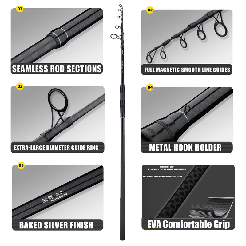 Удочка телескопическая для кар – обзор и цена Fishing Rod Surf